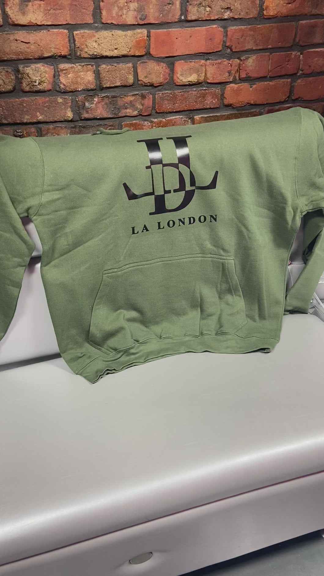 Forest Green logo Print Lalondon Hoodie