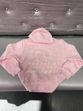 Load image into Gallery viewer, Kids Light Pink with white Print Lalondon Hoodie
