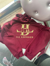 Load image into Gallery viewer, Burgundy Lalondon Hoodie
