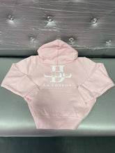 Load image into Gallery viewer, Kids Light Pink with white Print Lalondon Hoodie
